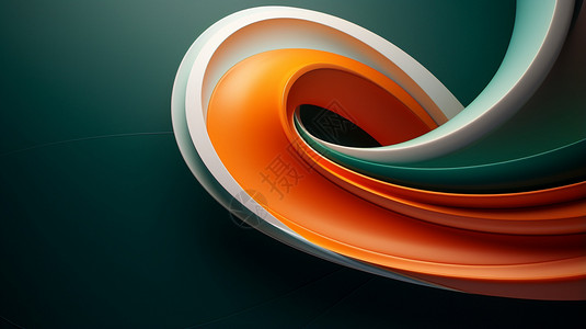 日系logo橙绿创意Logo设计图片