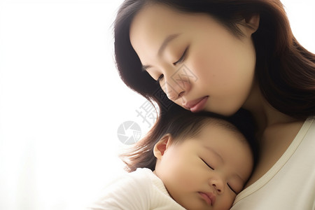 哺乳期的母亲和婴儿图片