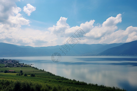 著名的苍山洱海景观背景图片