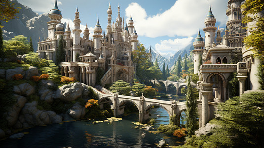 河滨城堡建筑游戏景物图片