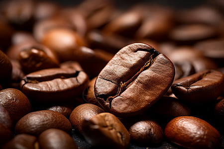 香醇咖啡豆背景图片
