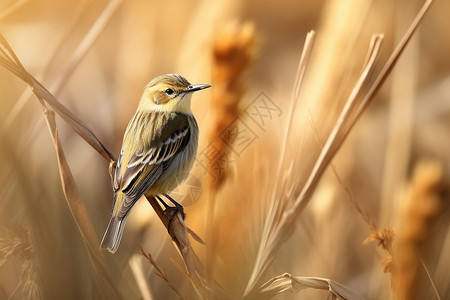 野草和鸟野草丛中的小鸟背景