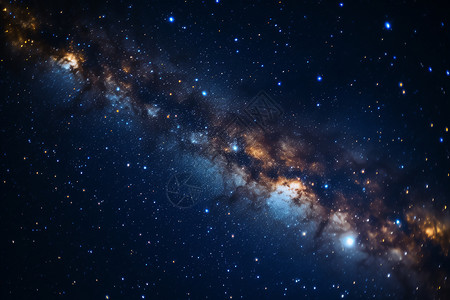 夜空中璀璨的星辰图片