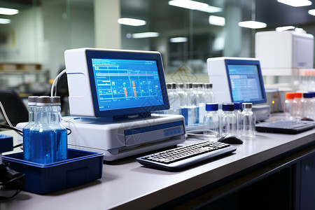 生化分析仪实验室中的电解质分析仪器背景