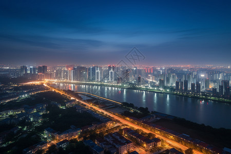 繁华的都市夜景图片