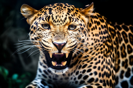 张牙舞爪的猎豹背景图片