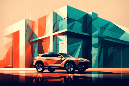 一款未来概念的SUV背景图片