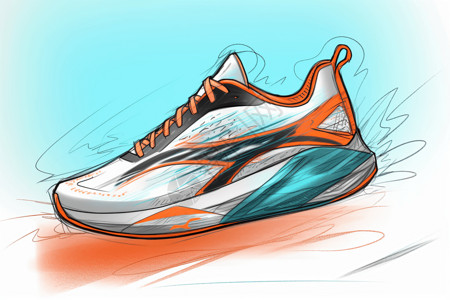 运动鞋的设计草图图片