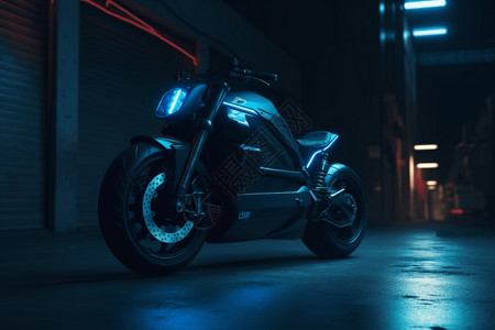 时尚的电动摩托车高清图片