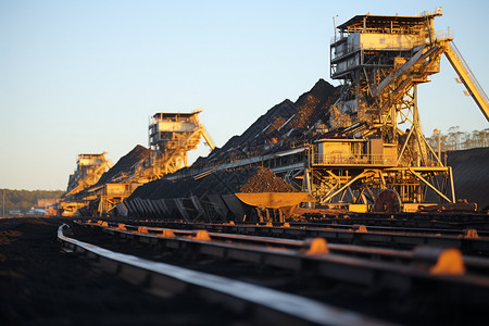 煤炭设备矿石传送带背景