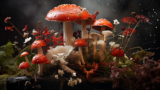 蘑菇和木耳植物图片