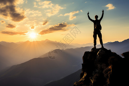 冒险的登山者图片