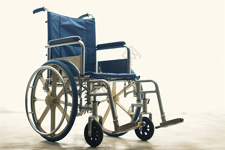 蓝色的轮椅背景图片