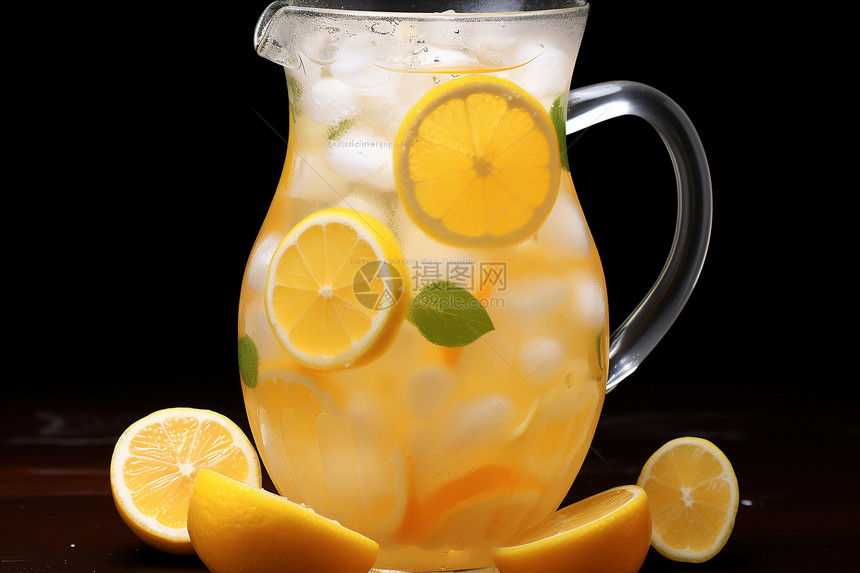 美味的柠檬冻饮图片