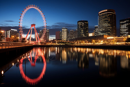 城市的夜景图片