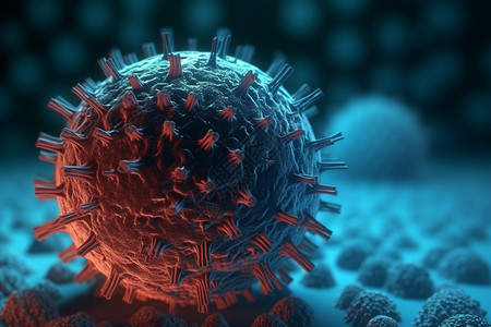 3D的球体病毒背景图片