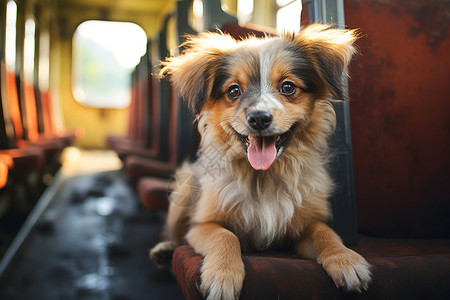 旅途上的小狗伙伴背景图片