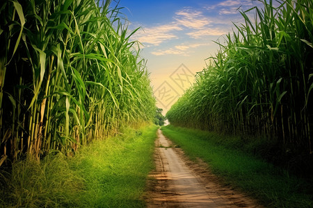 田野里的甘蔗图片