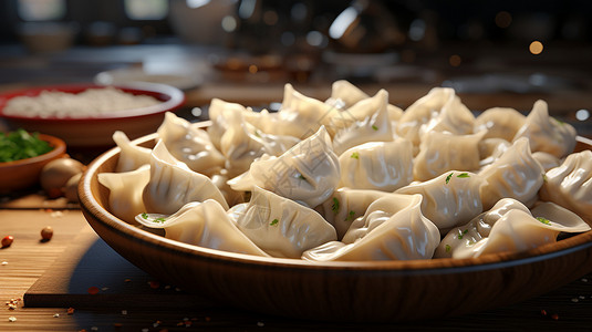 美味饺子背景图片