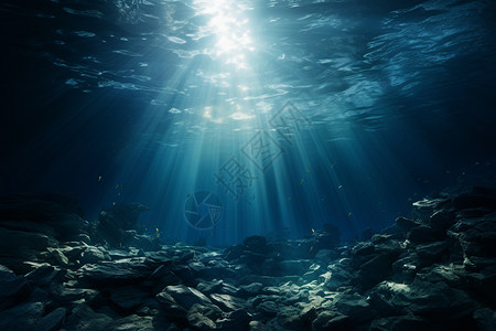 水下视角的自然风景背景图片
