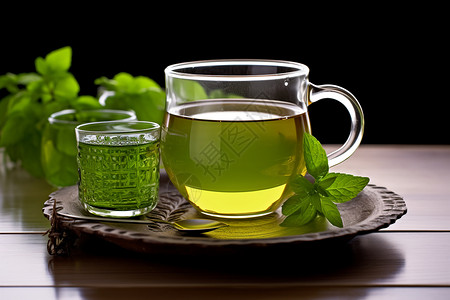 健康的绿茶图片