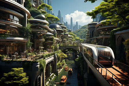 未来之城的交通图片