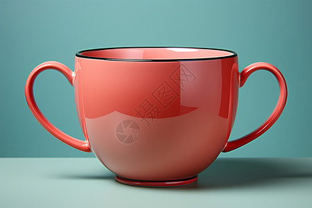 红色陶瓷杯图片