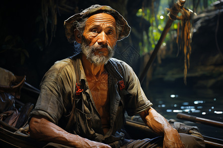 亚洲渔民肖像图片