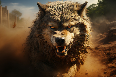 凶恶的狼 西伯利亚狼图片素材