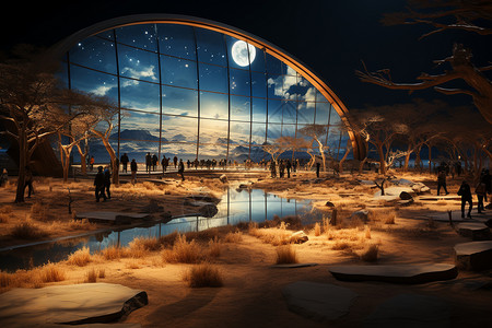 室内氛围博物馆内的模拟生态设计图片