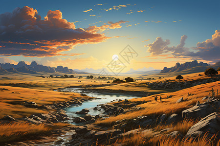 内蒙古广阔的草原图片