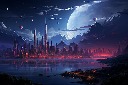 星际之夜都市图片