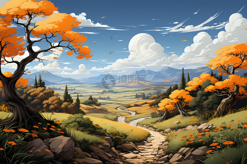 秋日的风景图片