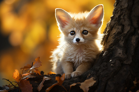 小狐狸在森林中图片