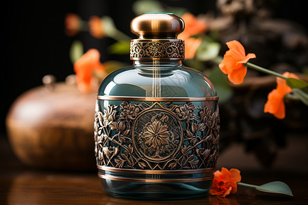 古典韵味古铜陶瓷表传统酒坛设计高清图片素材