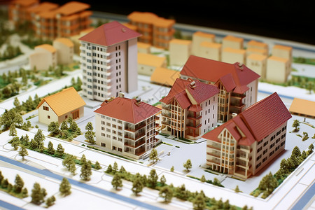 房屋模型展示背景图片