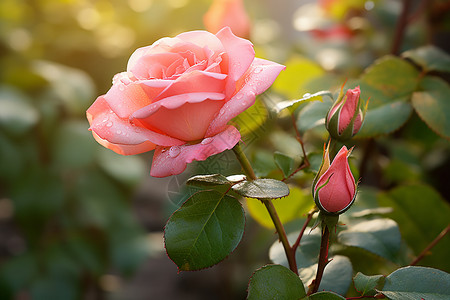 花园绽放的玫瑰图片