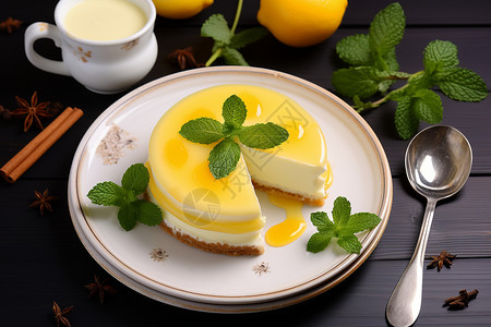 柠檬芝士蛋糕图片
