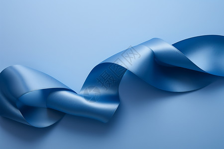 丝绸产品蓝色的丝带背景
