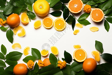 清新橙意背景图片
