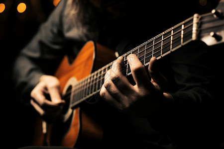 吉他手在表演背景图片