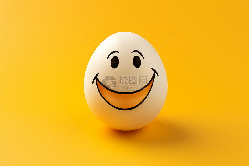 一个笑脸的蛋壳图片