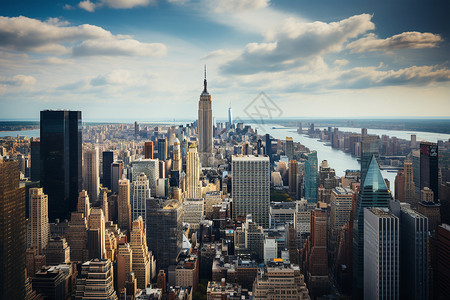 纽约城市的摩天大楼图片