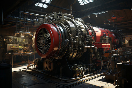 巨大红黑机器背景图片