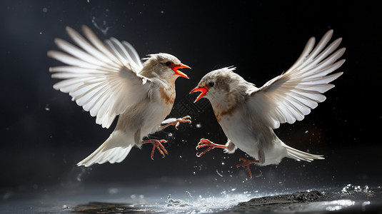 白色的燕子图片