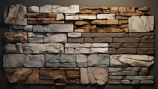 天然石材墙砖砌的墙背景