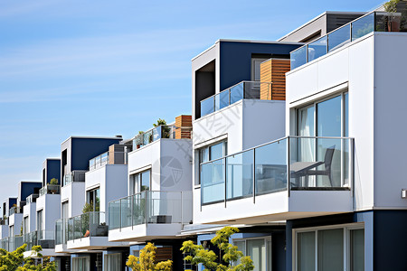 现代海景建筑住宅区图片