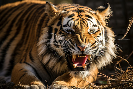 野生的孟加拉虎背景图片