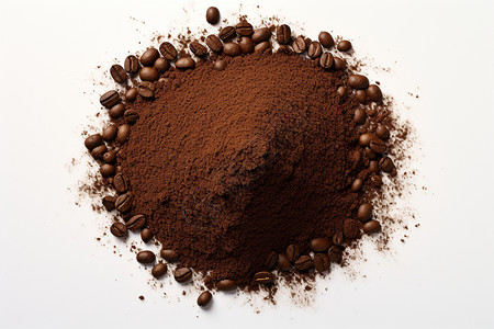香醇浓厚的咖啡粉末图片