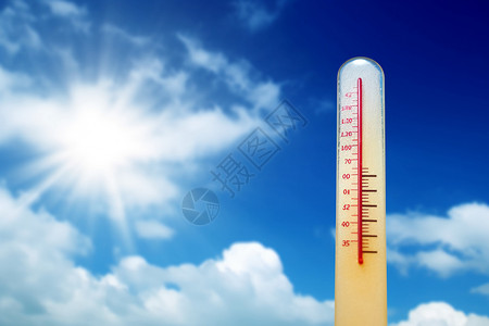 室外高温天气温度计图片